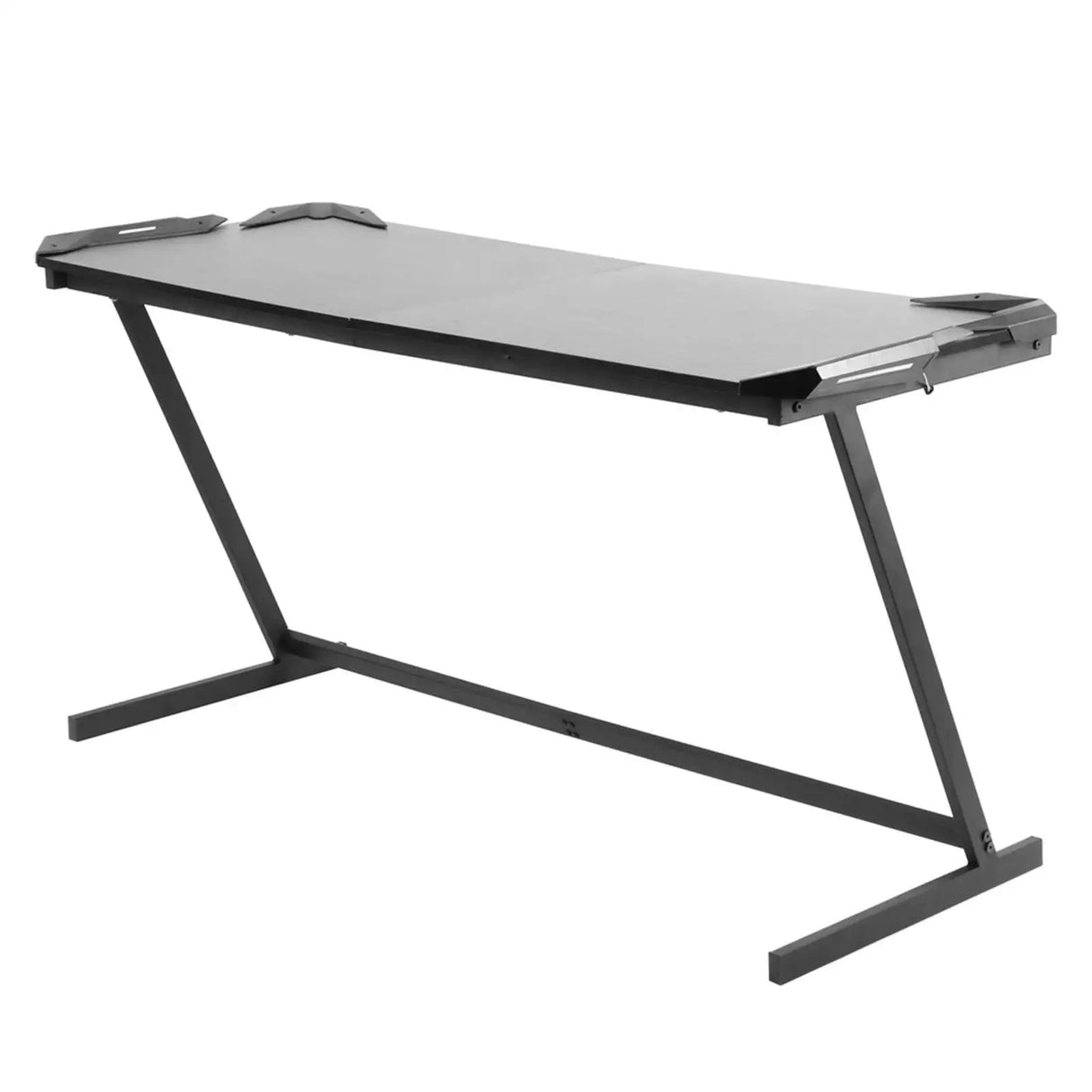 Z Shaped Large Computer Table PC Gaming Desk with RGB LED Light Home Furniture Gaming Supplies - Lootquake