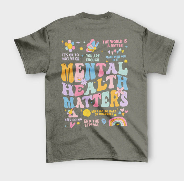 Camiseta de algodón con elementos de Acción de Gracias impresos en 2D