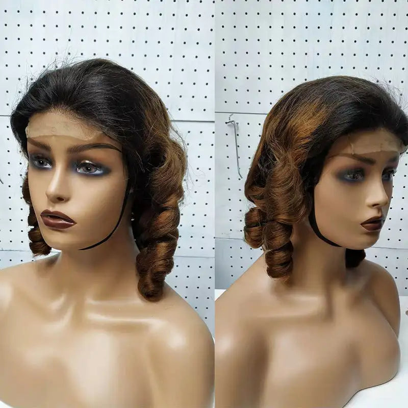 Double Drawn Funmi Hair Wigs Lace Wig Spring Curly - Lootquake