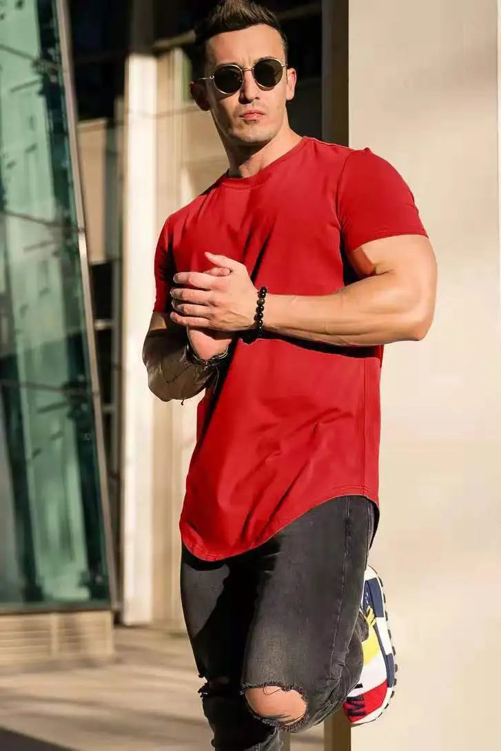 Men's Casual Short-sleeved Sports Fitness T-shirt - Lootquake
