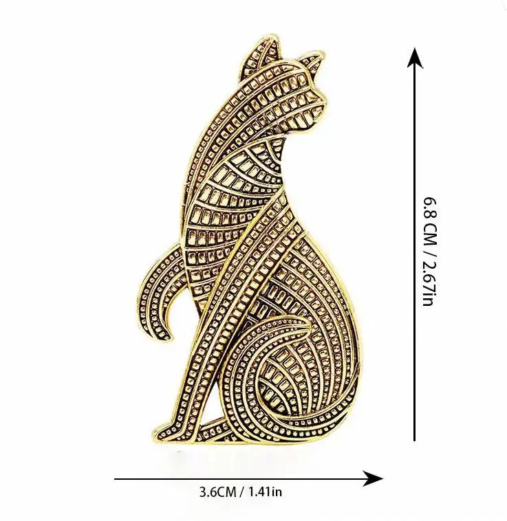 Cute Cat Brooch With Ancient Animals - Lootquake