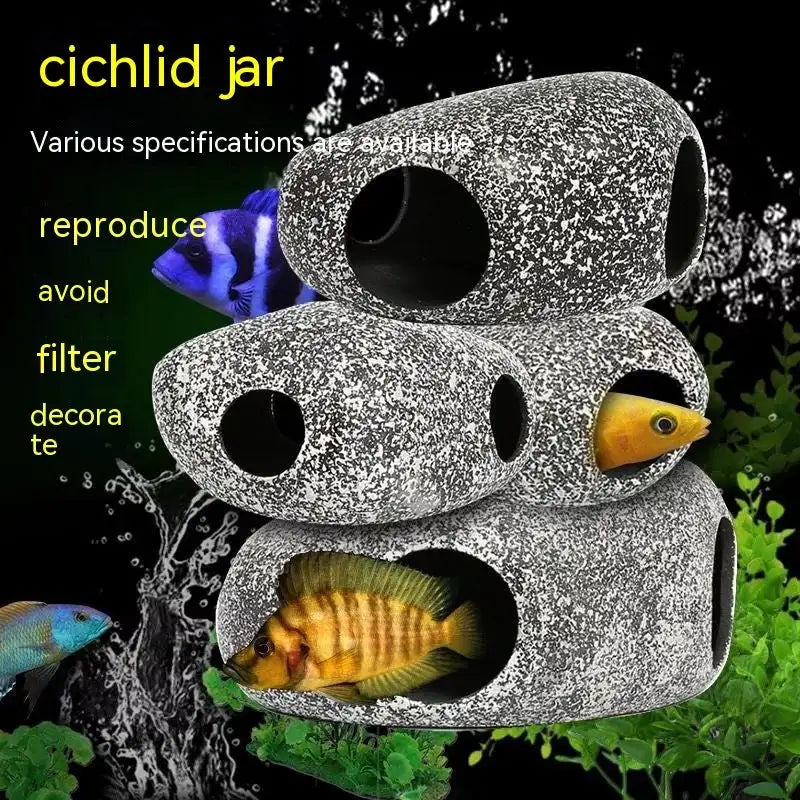 Fish Tank Stone View Decorative Landscaping Fish And Shrimp House Breeding - Lootquake