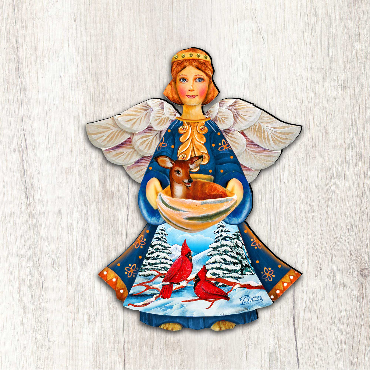 Decoración para puerta de Natividad con Ciervo y Ángel de la Guarda de G. DeBrekht - Decoración navideña de Natividad - 8152510H