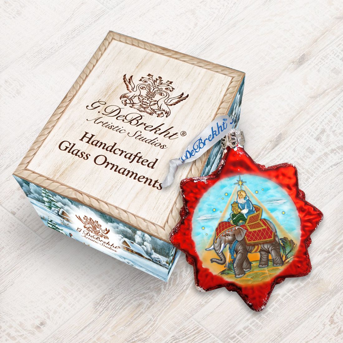 Gaspar Three Kings Mercury Glass Ornament by G. DeBrekht - Nativity Holiday Decor - 772014