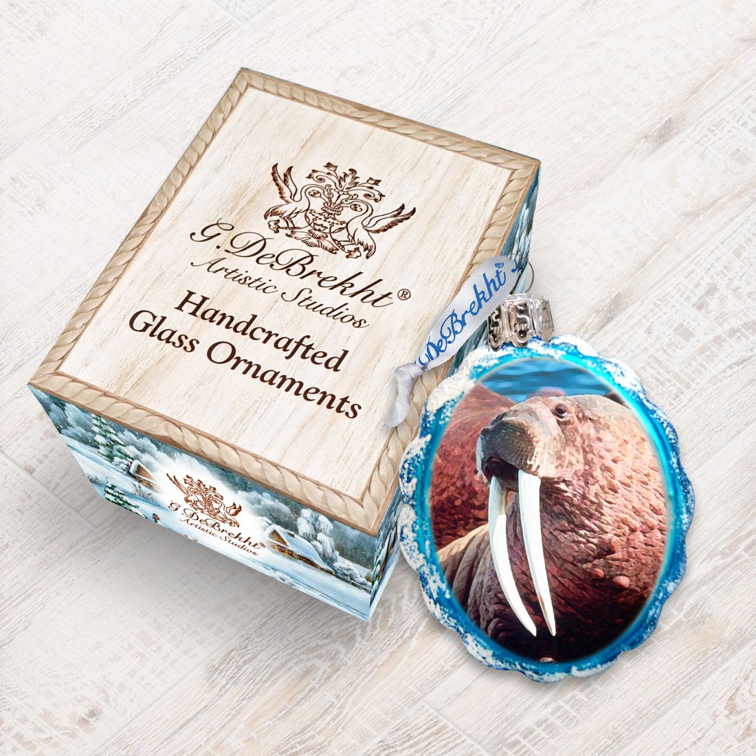 Walrus Mercury Glass Ornament by G. DeBrekht - Wildlife Holiday Decor - 771053