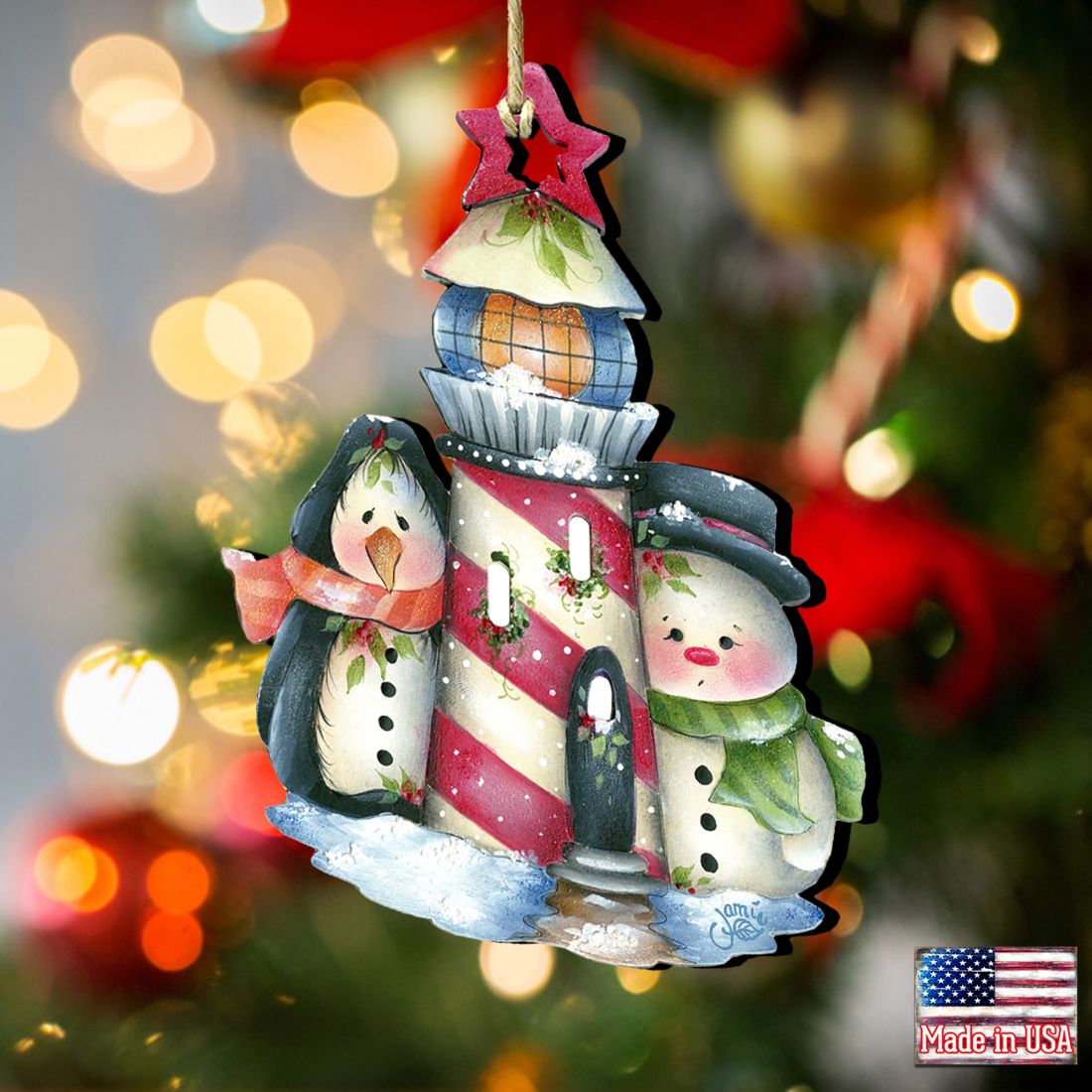 Keepers of The Light Wooden Ornaments by Jamie Mills-Price - Christmas Decor - 8457508