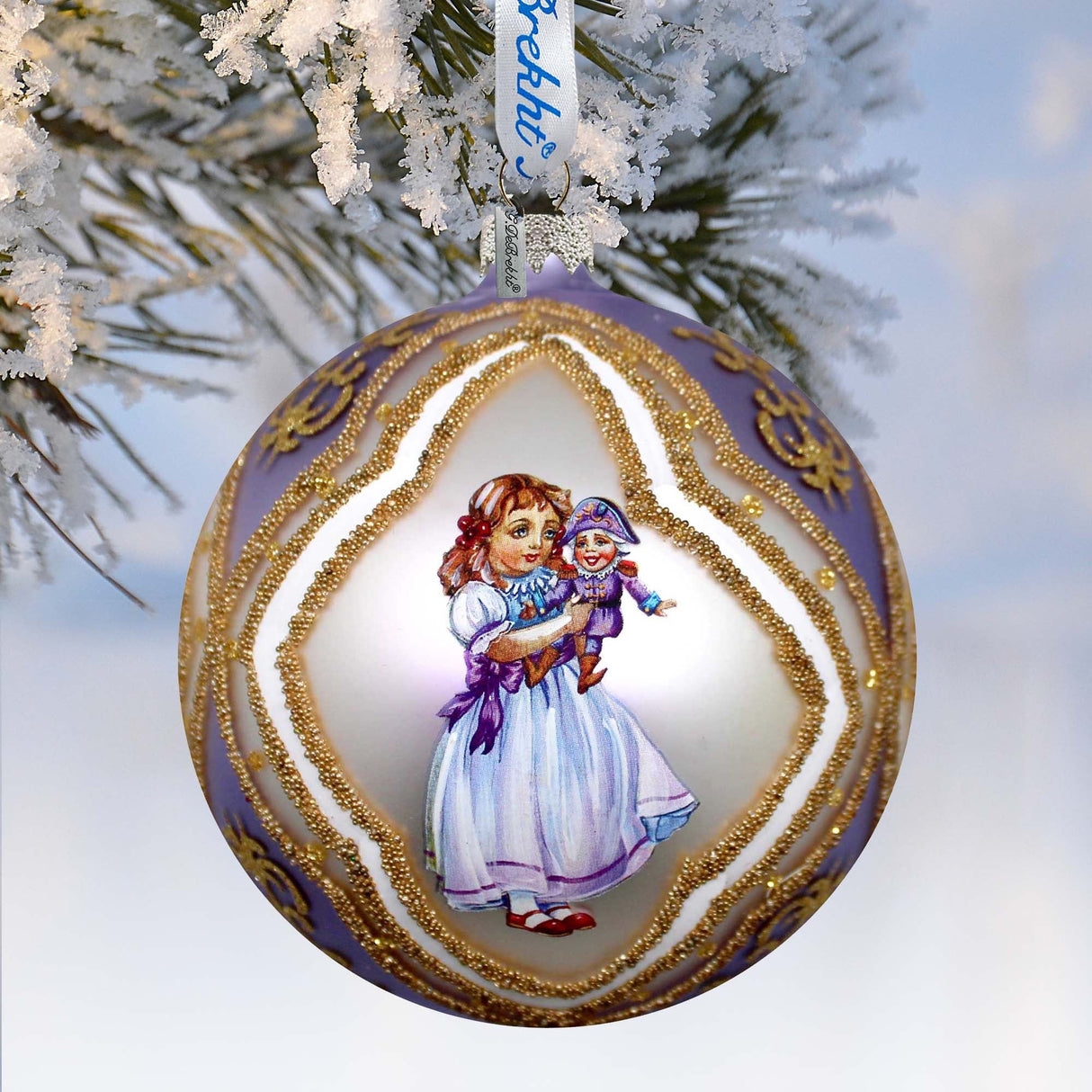 Clara Ball Glass Ornament, Santa & Christmas Decor - 73741-2 by G. DeBrekht