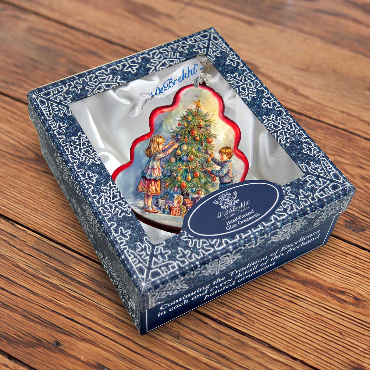 Adorno de cristal "Amor entre las ramas" de G. Debrekht - Decoración navideña - 762-032