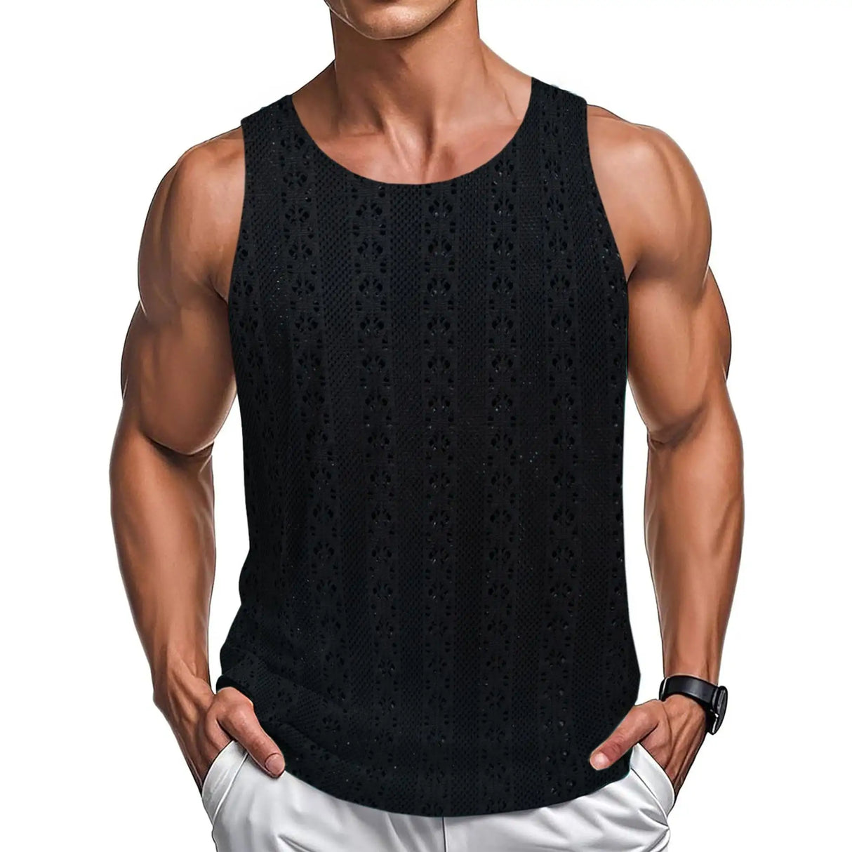 Round Neck Casual Beach Style Loose Vest - Lootquake