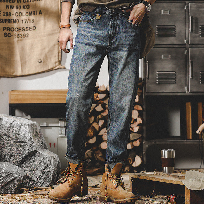 American Retro Autumn Jeans Men - Lootquake