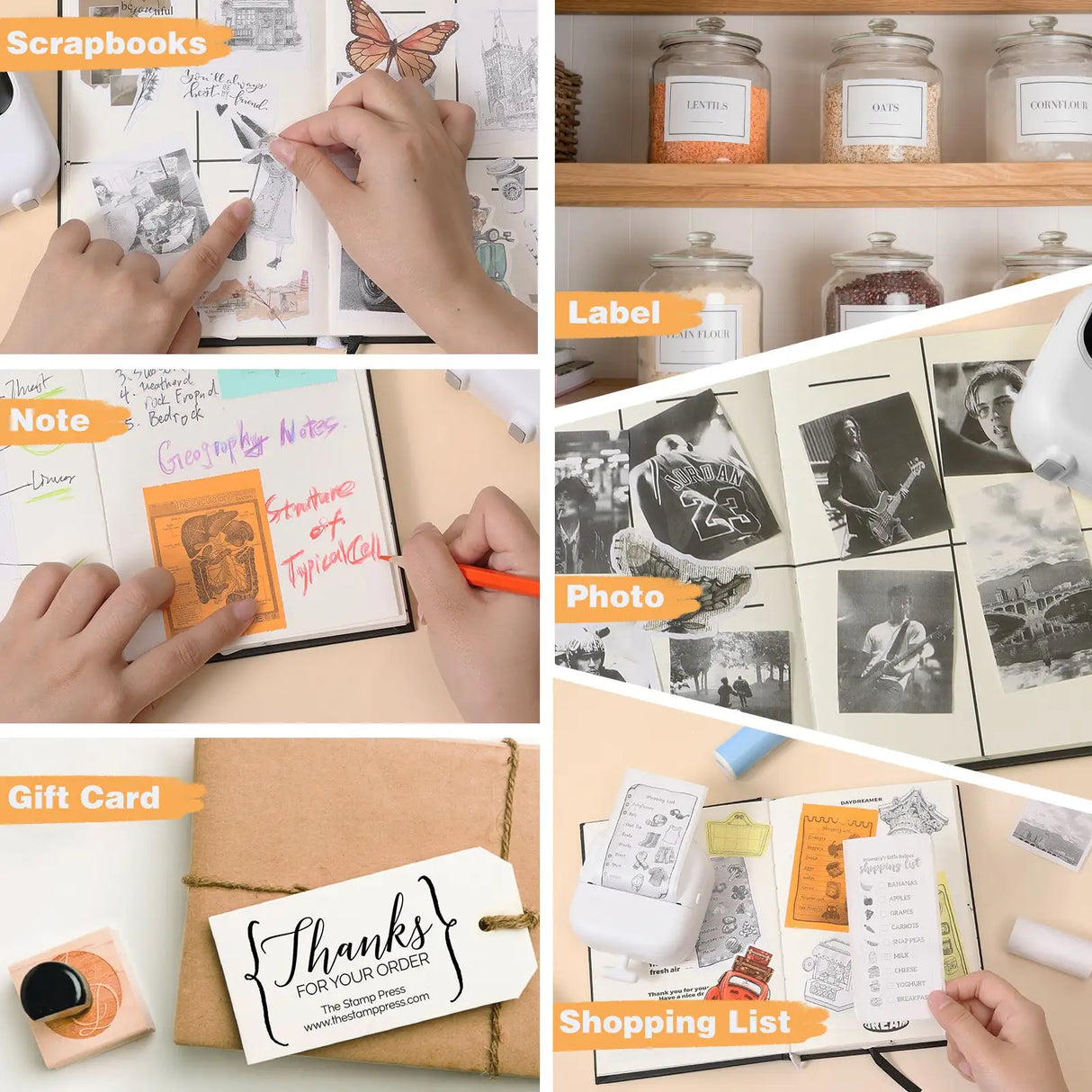 Mini Printer, All Purpose Sticker Maker With Thermal Papers, Bluetooth Portable Printer All Purpose - Lootquake