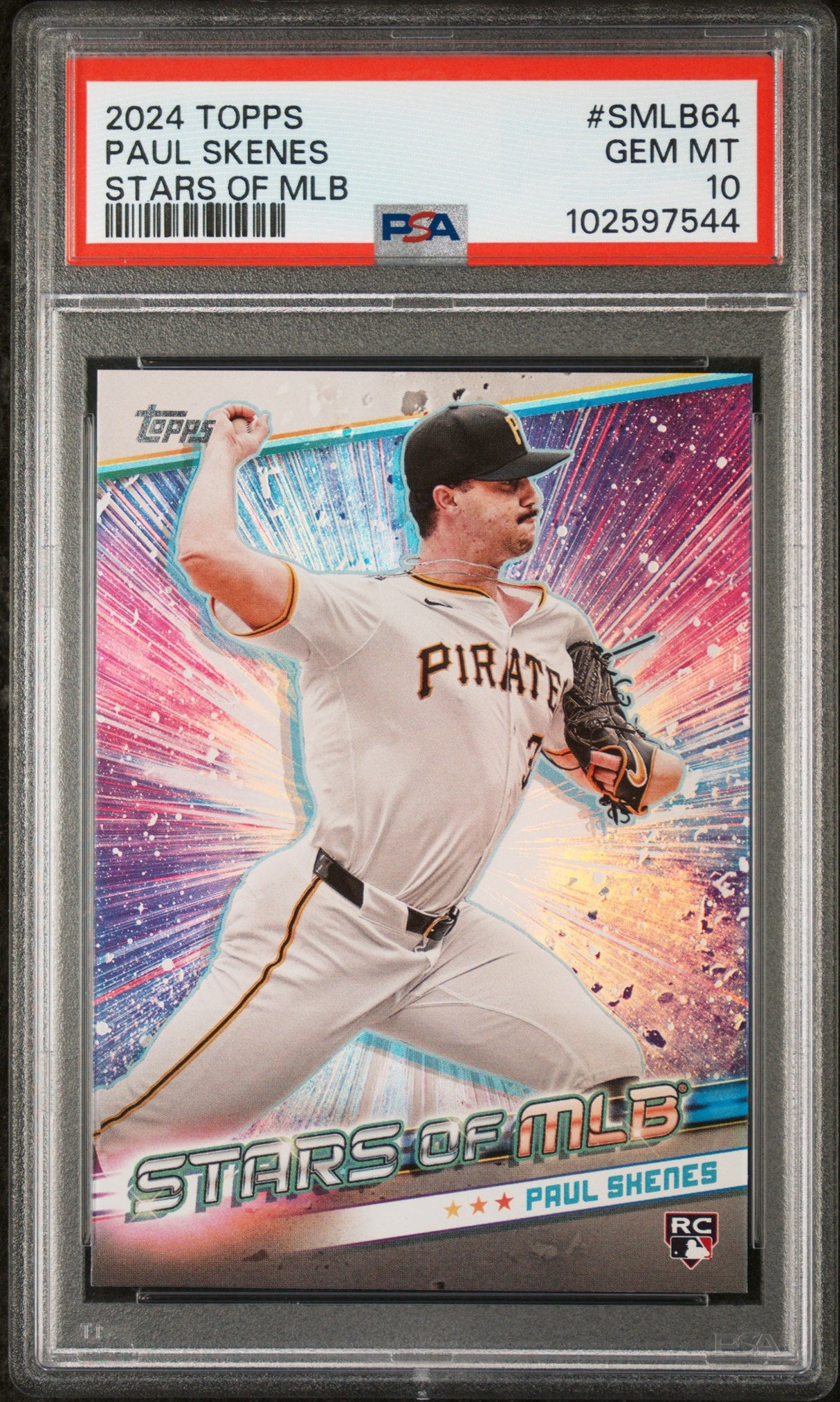 Graded 2024 Topps Paul Skenes #SMLB64 Stars of MLB Rookie RC Baseball Card PSA 10 Gem Mint