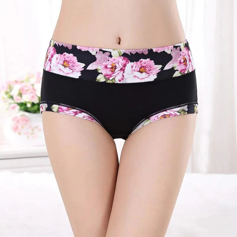 5Pcs Print Panties Women's Underwear Cute Cotton Panties Plus Size Briefs Girl Ladies Lingeries Panty Sexy Underpants For Women