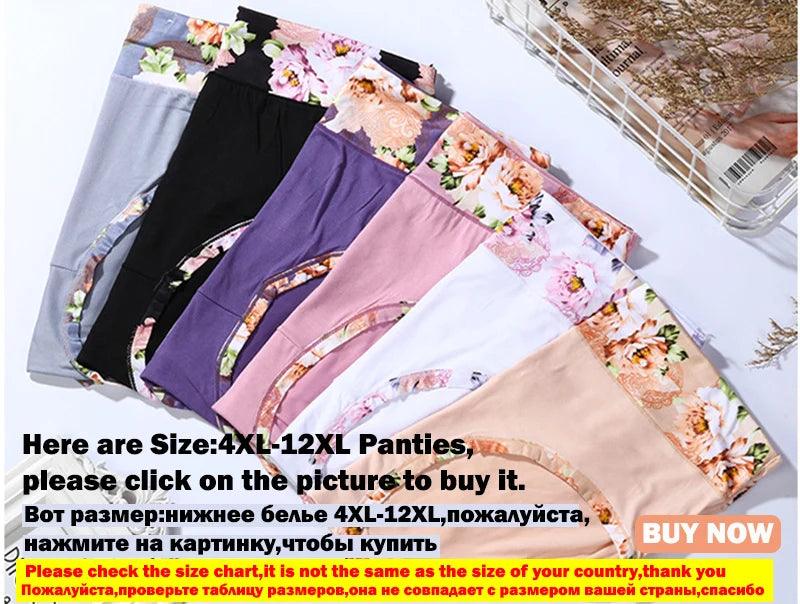 5Pcs Print Panties Women's Underwear Cute Cotton Panties Plus Size Briefs Girl Ladies Lingeries Panty Sexy Underpants For Women