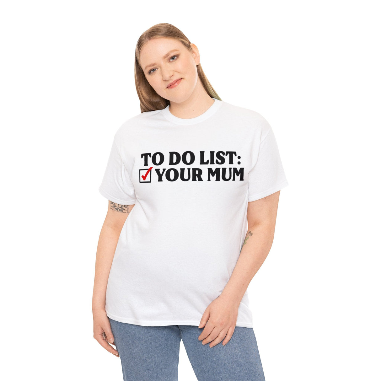 Camiseta divertida con la lista de tareas para tu mamá