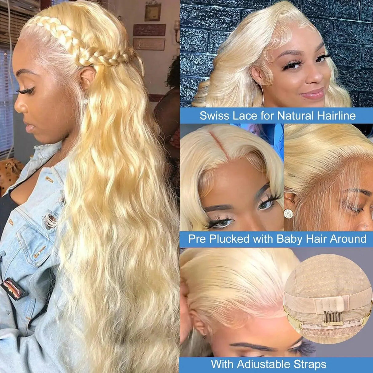 613 hd Lace Frontal Wig 13x6 Lace Frontal Wig Human Hair for Women Blonde Human Hair Wig 13x4 Body Wave Lace Front Wigs on Sale