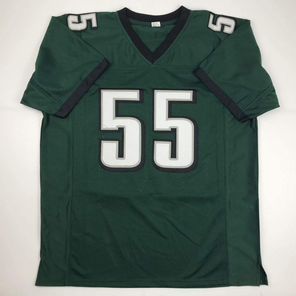 Camiseta de fútbol verde de Filadelfia autografiada/firmada por Brandon Graham Beckett BAS COA