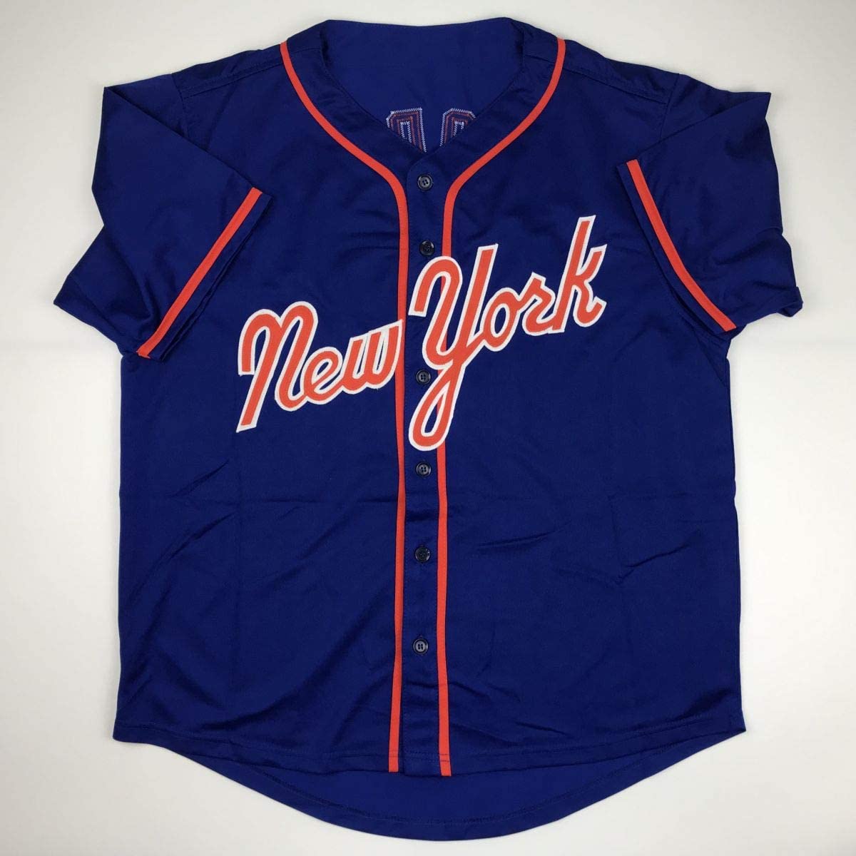 Camiseta de béisbol azul de Nueva York autografiada/firmada de Dwight Doc Gooden (JSA COA)