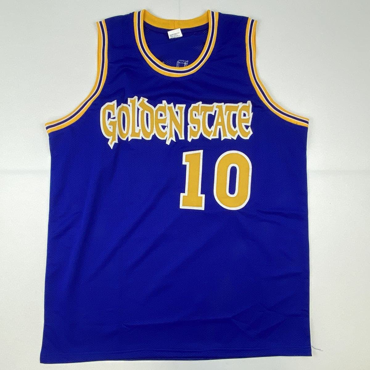 Camiseta de baloncesto azul Golden State de Tim Hardaway autografiada/firmada JSA COA