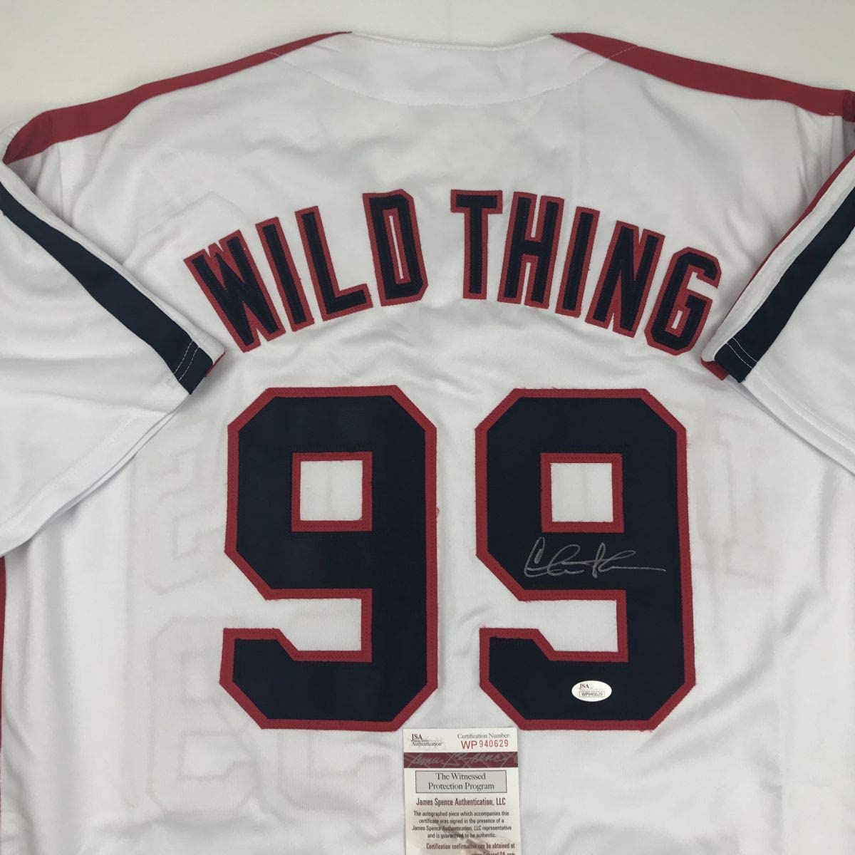 Camiseta de béisbol autografiada/firmada de Charlie Sheen Wild Thing Ricky Vaughn de la película Major League Baseball JSA COA