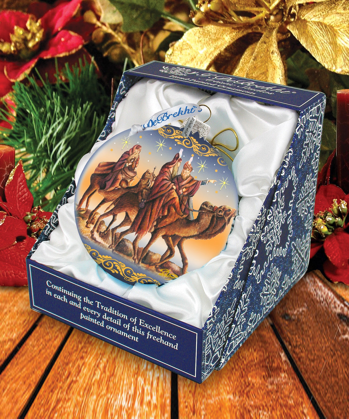 Nostalgic Tree Kings Journey Glass Ornament Limited Edition by G. DeBrekht - Nativity Holiday Decor - 73882