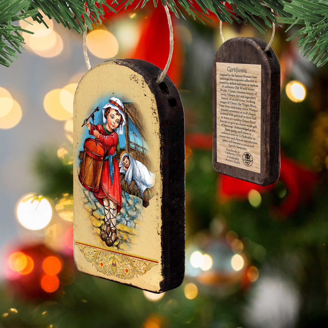 Drummer Religious Christian Sacred Icon Ornament - Inspirational Icon Decor - 87044