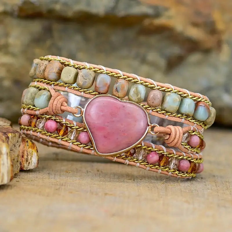 Fashion Irregular Heart Multi-layer Winding Bracelet - Lootquake