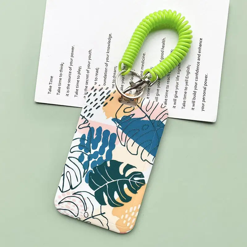 Green Plant Series Simple Fashion Lanyard Card Cover - Lootquake