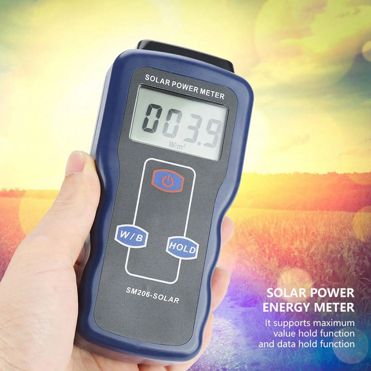 SM206 Digital Solar Power Meter Sun Light Radiation Measuring Testing Instrument - Lootquake