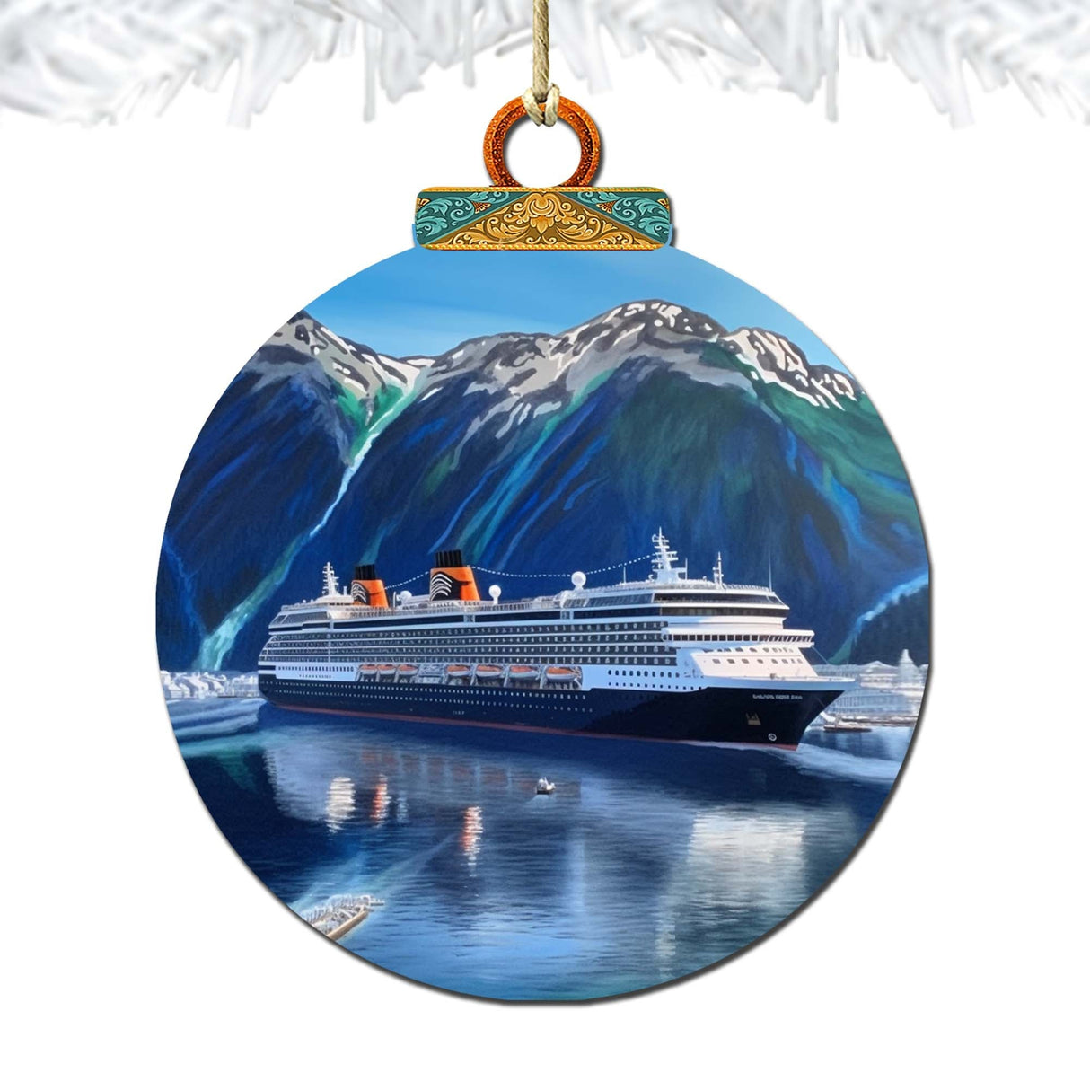 Adornos de madera para crucero por la cumbre de Alaska de G.Debrekht - Decoración navideña con temática de vida silvestre - 870067
