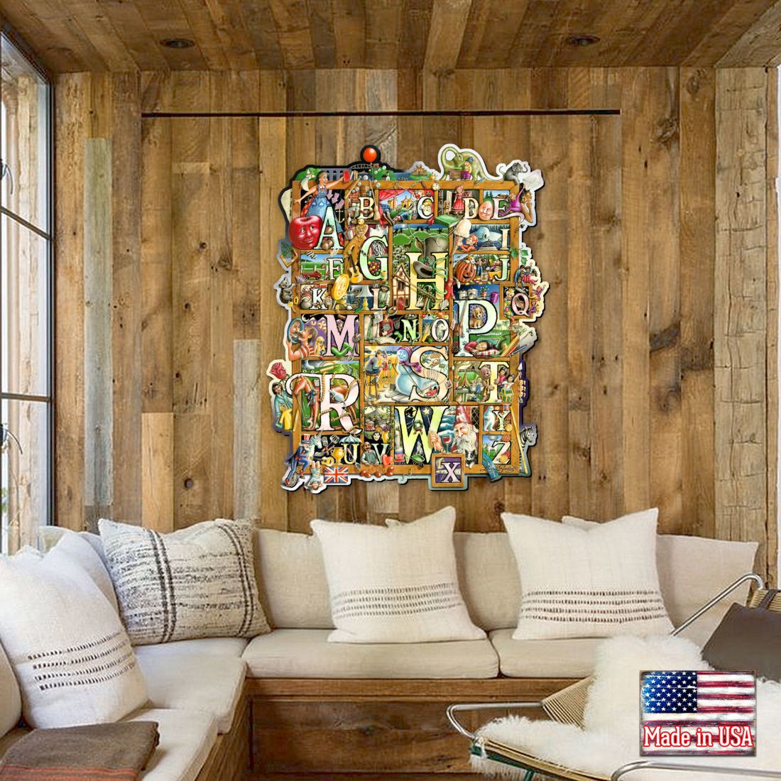 Arte mural con letras del alfabeto de Laura Seeley - Decoración infantil Love Family - 8513007-LS