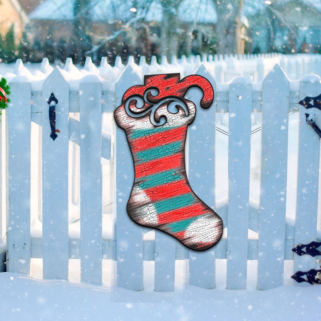 Noel Stocking Decorative Door Decor by G. DeBrekht - Christmas Decor - 8198802H