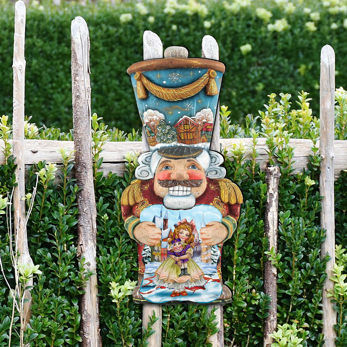 Old World Nutcracker Christmas Door Decor by G. DeBrekht - Christmas Santa Snowman Decor - 8116430H