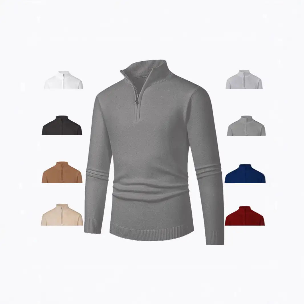 Fashion Trend Half Zipper Sweater - Lootquake