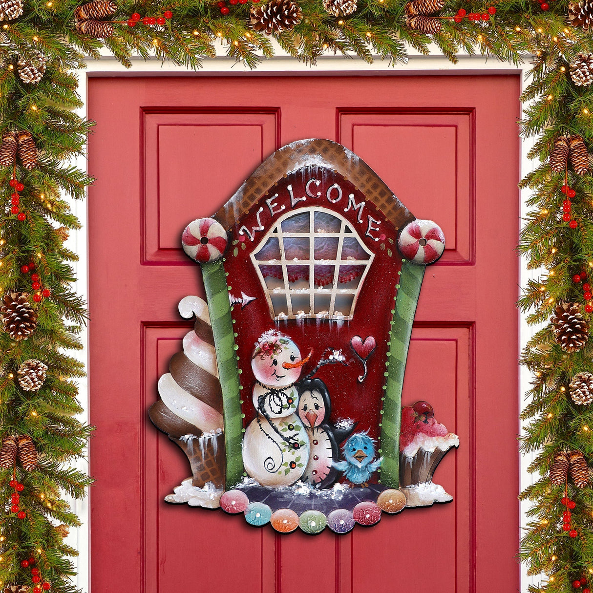 Decoración navideña para puertas: Una dulce Navidad, por Jamie Mills-Price - Decoración navideña - 8611079H-MP
