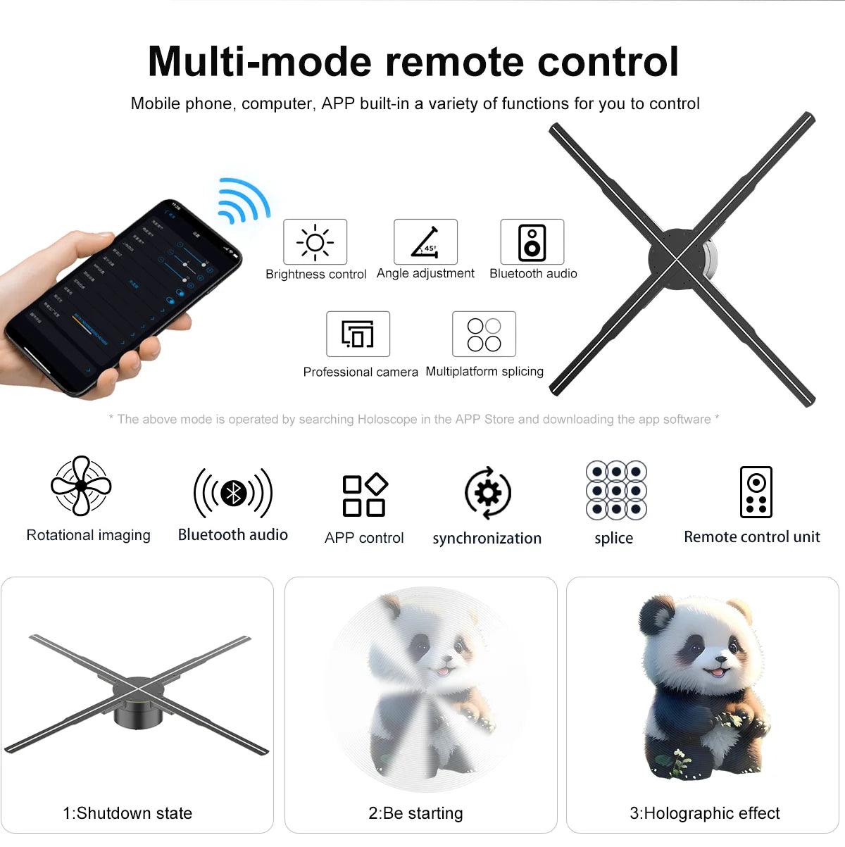 65cm 3D Hologram LED Sign - Eye-Catching Display