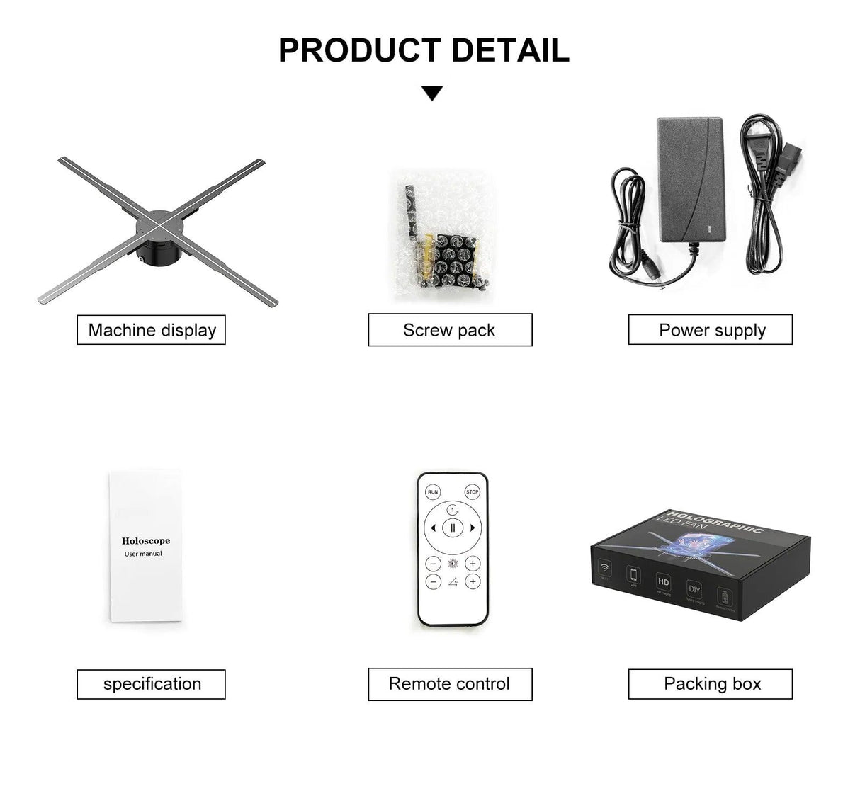 65cm 3D Hologram LED Sign - Eye-Catching Display