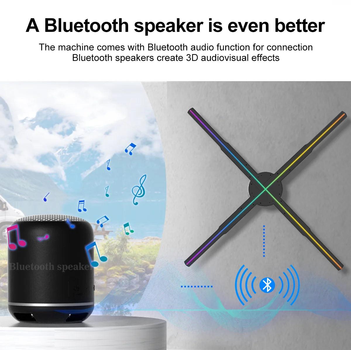 65cm 3D Hologram LED Sign - Eye-Catching Display