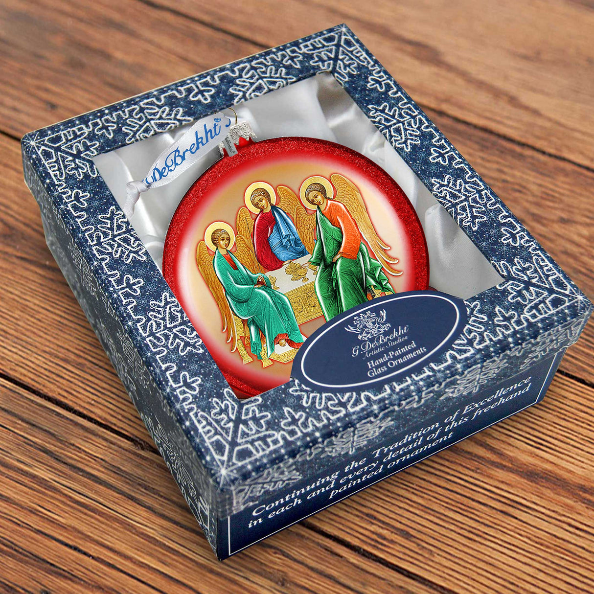 Trinity Glass Ornament by G. DeBrekht - Nativity Holiday Decor - 744-019