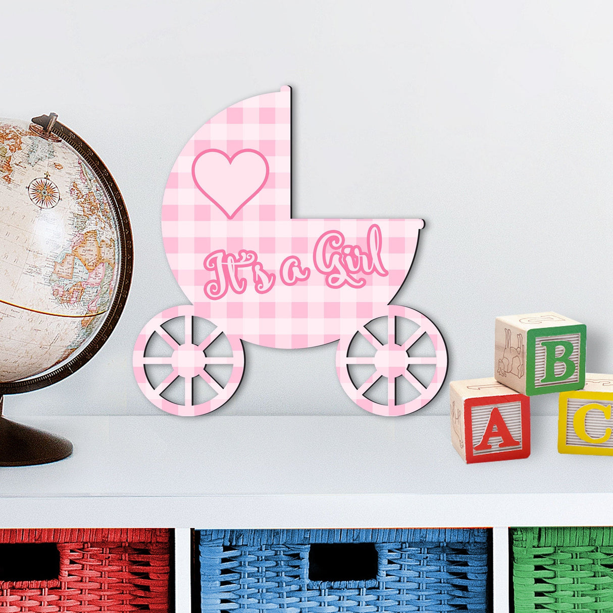 It's a Girl Holiday Door Decor by G. DeBrekht - Christmas Decor - 8114045H