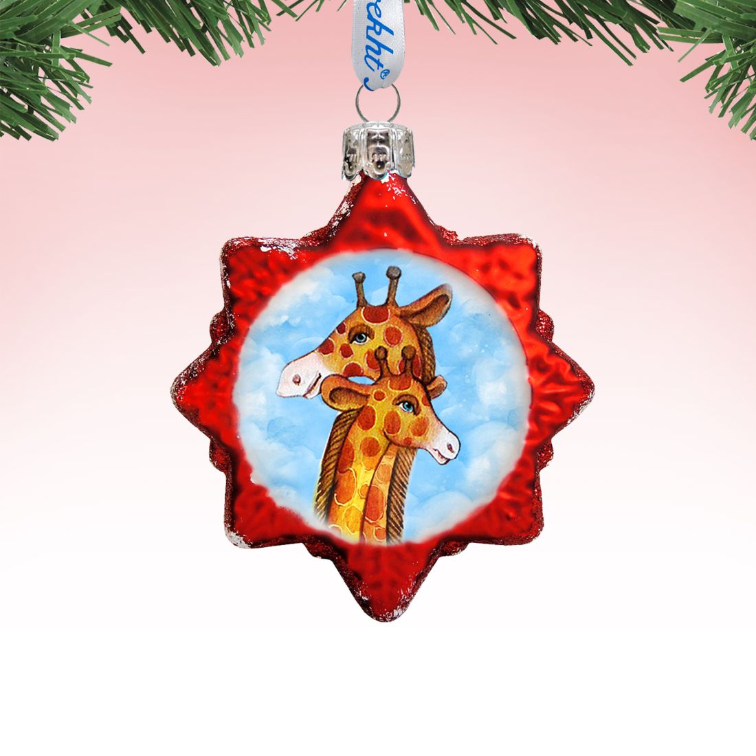 Giraffe Mercury Glass Ornament by G. DeBrekht - Wildlife Holiday Decor - 771016