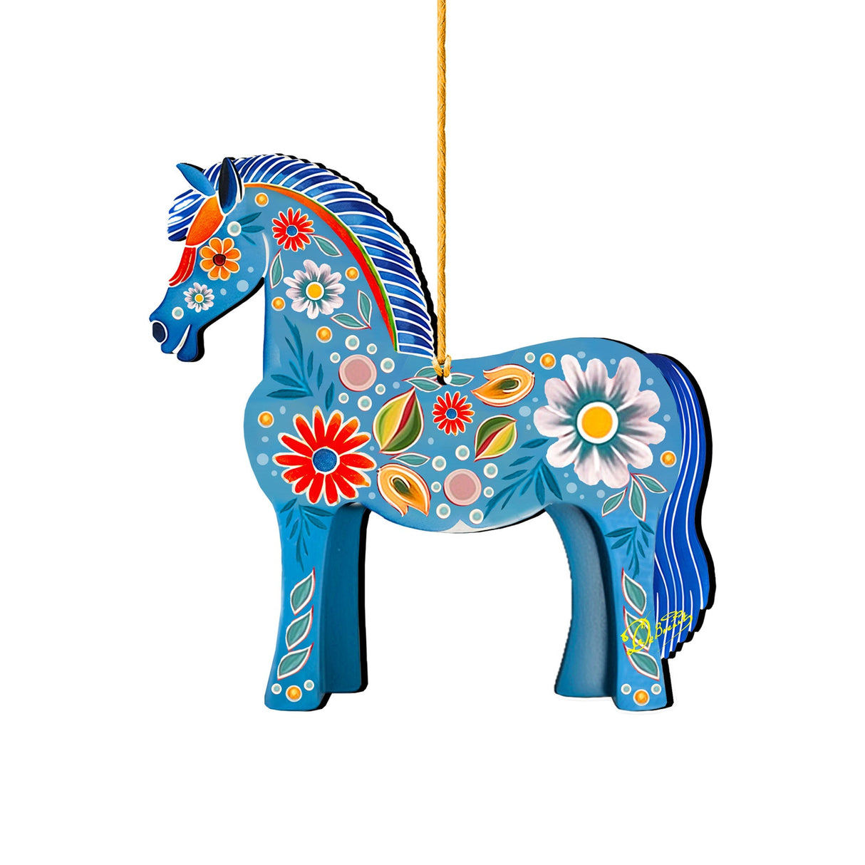 Danish Horse Decorative Wooden Ornaments by G. Debrekht - Love Family Decor - 8688311