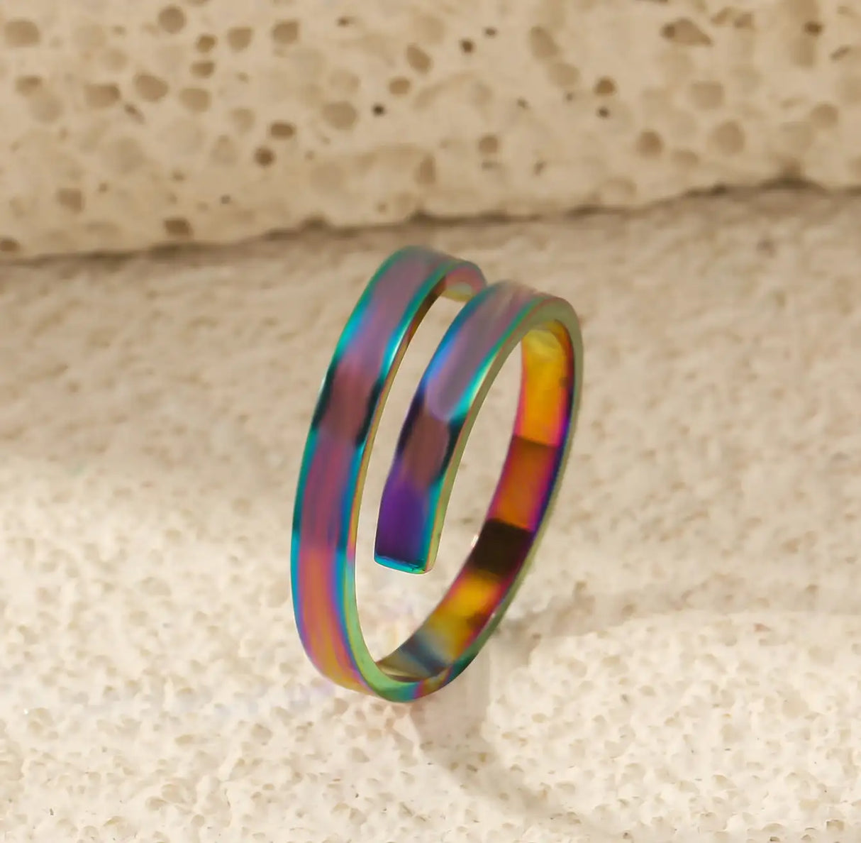 Design Titanium Steel Cross Open Adjustable Ring - Lootquake