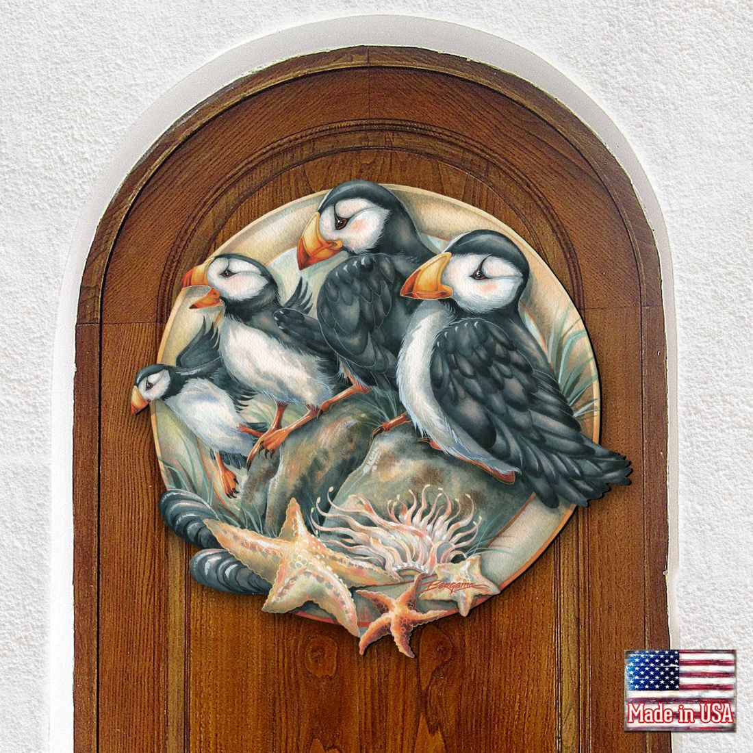 Send in the Clowns Puffins Wall Art by J. Bergsma - Wildlife Holiday Decor - 8591848W-JB
