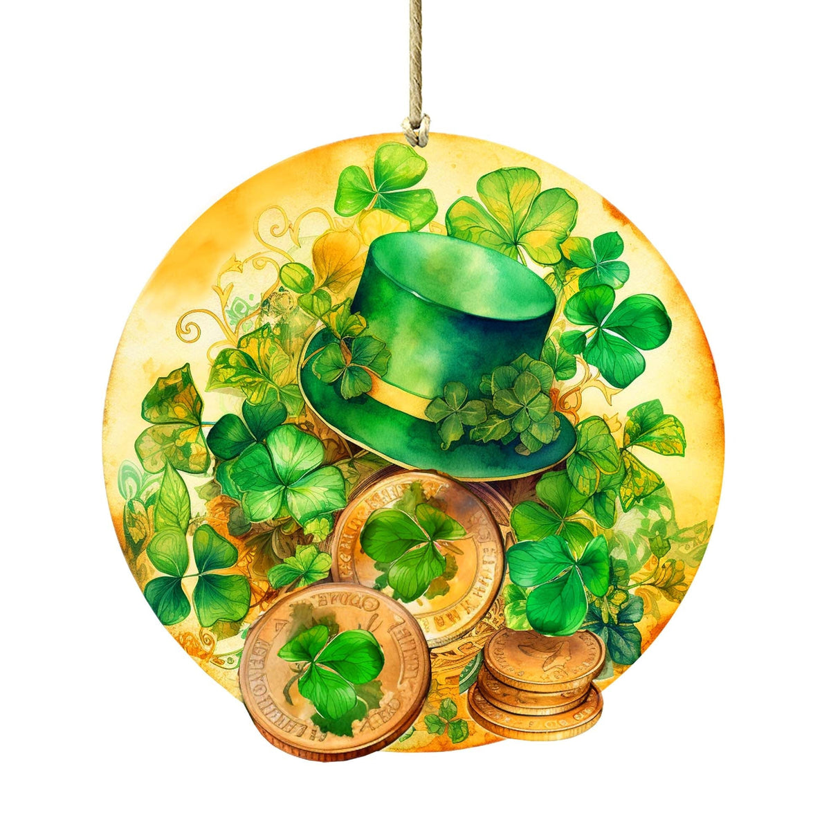 St. Patrick Day Wooden Ornaments by G. DeBrekht Easter Spring Decor - 8652774