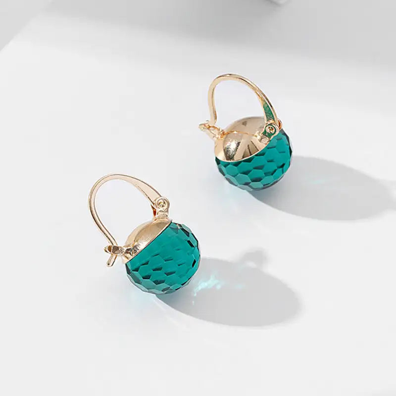 European And American Stylish Round Crystal Ear Clips Women - Lootquake