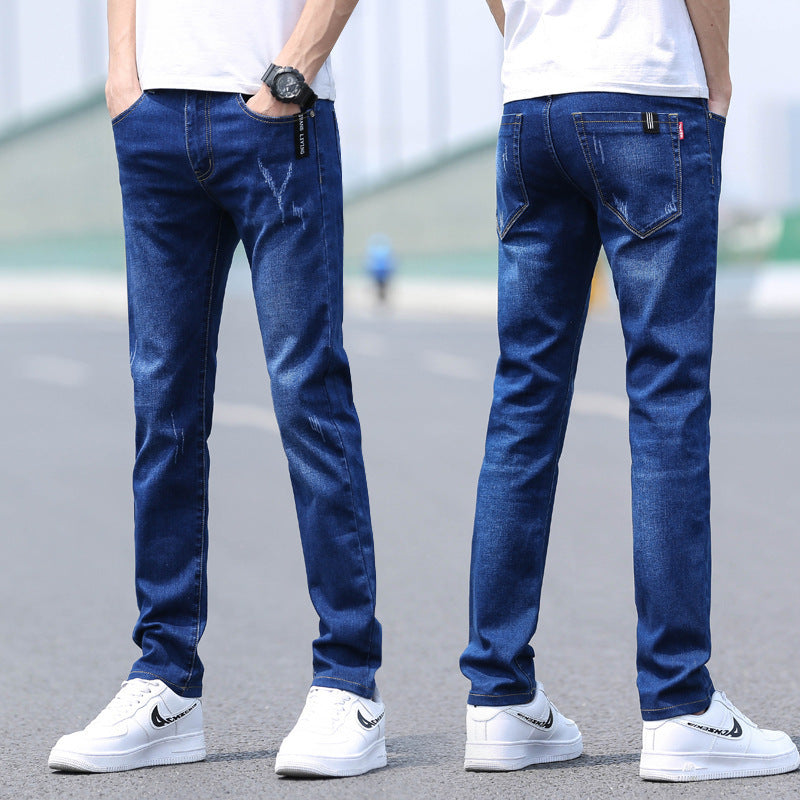 Spring And Summer Denim Trousers Men's Slim Straight Stretch - Lootquake