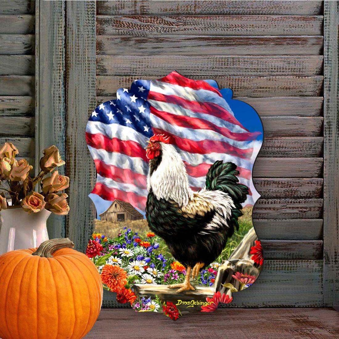 Morning in America Holiday Door Decor by D. Gelsinger - American Christmas Decor - 8467104H-DG