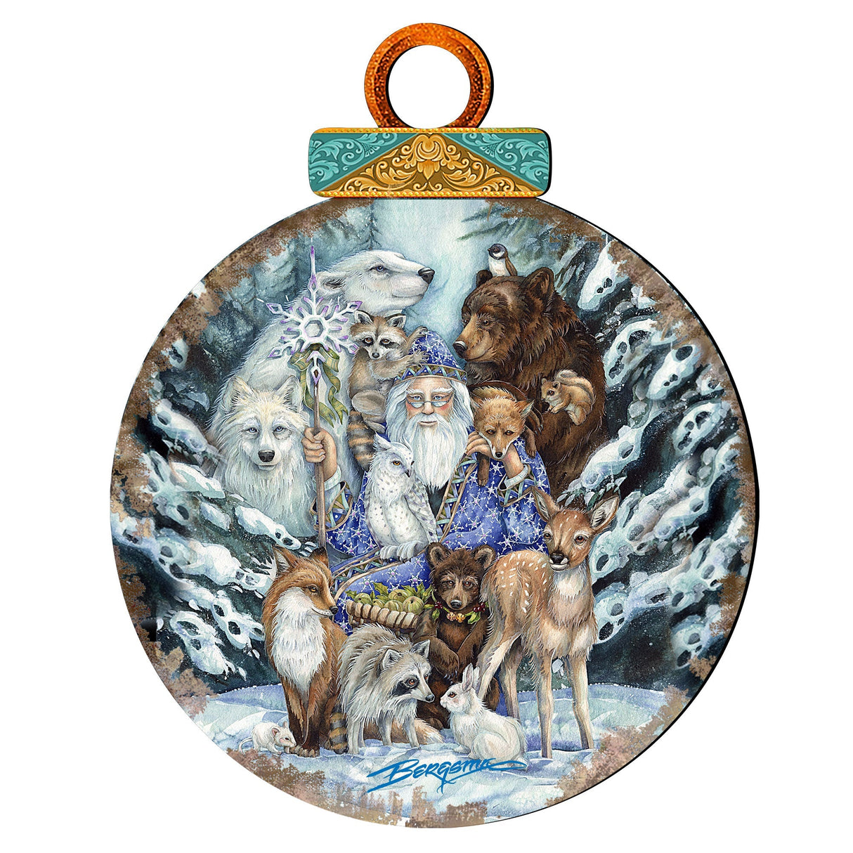 Colgador de pared "Reuníos en paz, Papá Noel" de J. Bergsma - Decoración navideña - 8591968H-JB