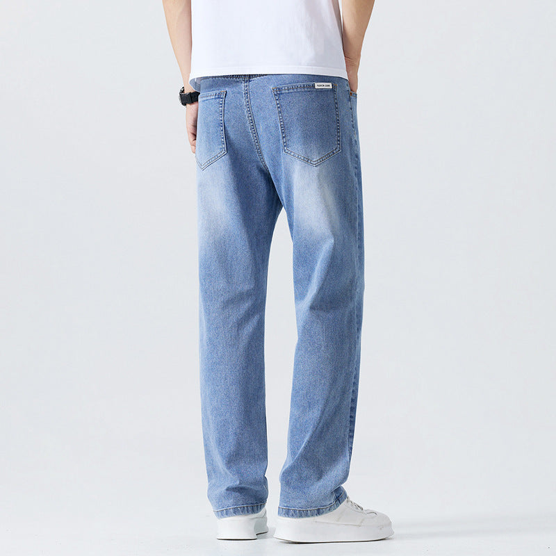 Washed Cleanfit Men's Light Blue Jeans - Lootquake